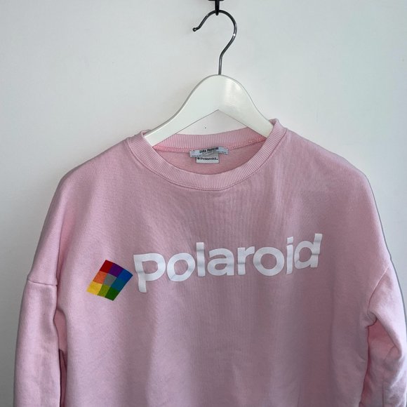 Polaroid logo pink crew-neck sweatshirt - Picture 2 of 5
